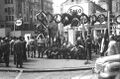 Il primo cippo commemorativo dei 15 partigiani uccisi venne eretto esattamente sul luogo dell'eccidio nel 1945; la foto risale agli anni '50