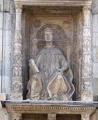 פסל מסביבות 1480 של פליניוס הצעיר בעיר קומו באיטליה